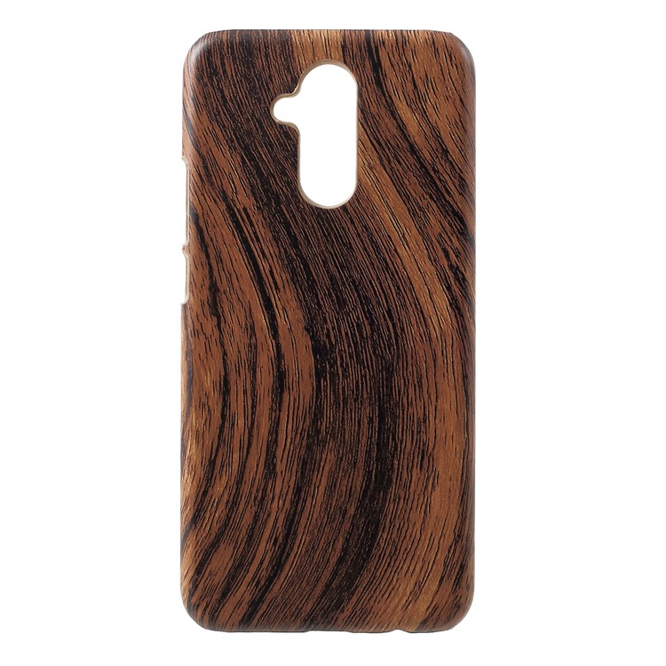 PU Leather Coated PC Cell Phone Cover for Huawei Mate 20 Lite / Maimang 7 - Wood Texture-1