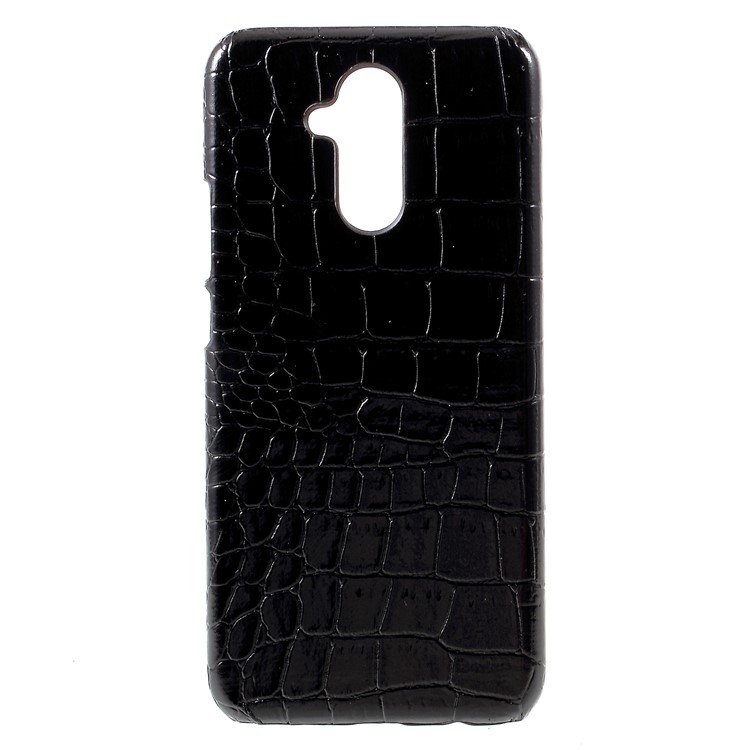 PU Leather Coated PC Back Phone Casing for Huawei Mate 20 Lite / Maimang 7 - Black Crocodile Texture-1