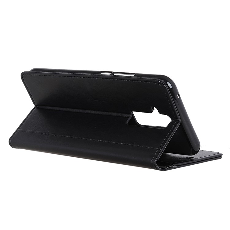 Crazy Horse Rivet Decor Wallet Magnetic Leather Case for Huawei Mate 20 Lite / Maimang 7 - Black-7