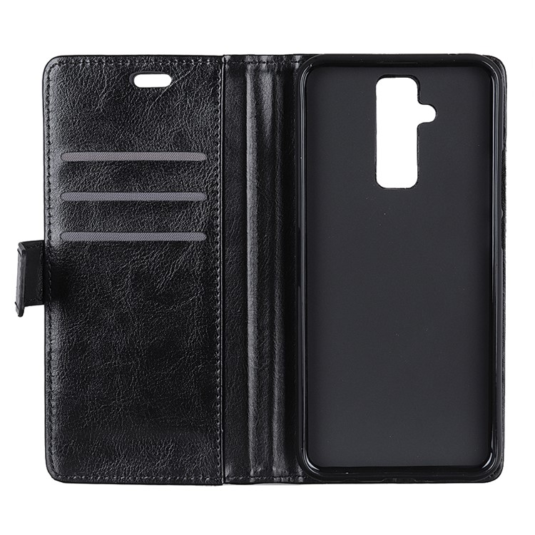 Crazy Horse Rivet Decor Wallet Magnetic Leather Case for Huawei Mate 20 Lite / Maimang 7 - Black-8