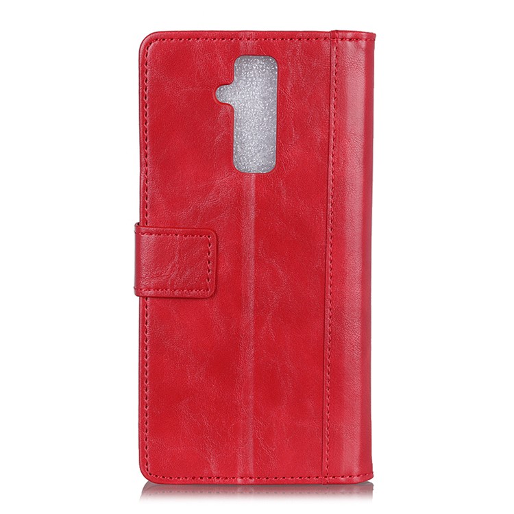 Flip Rivet Stand Wallet Magnetic Leather Phone Casing for Huawei Mate 20 Lite - Red-8