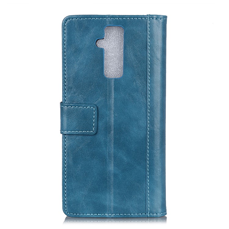 Flip Rivet Stand Wallet Magnetic Leather Protection Folio Case for Huawei Mate 20 Lite - Blue-8