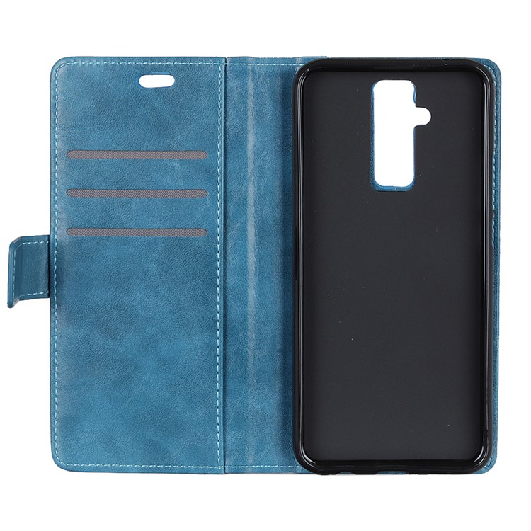 Flip Rivet Stand Wallet Magnetic Leather Protection Folio Case for Huawei Mate 20 Lite - Blue-9