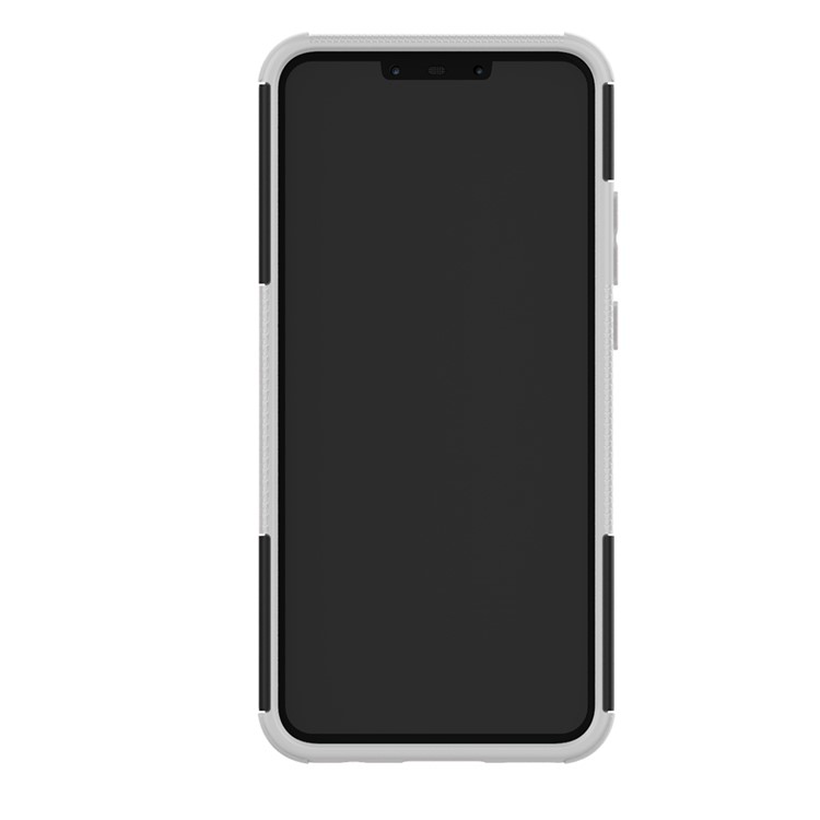Modello Pneumatico Kickstand PC + TPU copertura Combinata Per Huawei P Smart + / nova 3i - Bianca-8