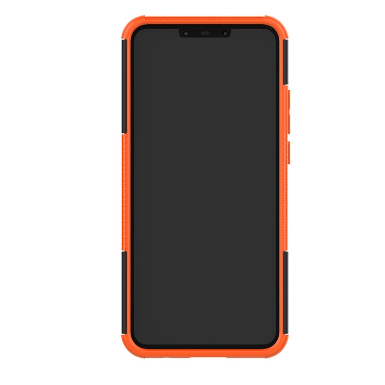 Tire Pattern Kickstand Plastic + TPU Hybrid Cover for Huawei P Smart+ / nova 3i - Orange-8