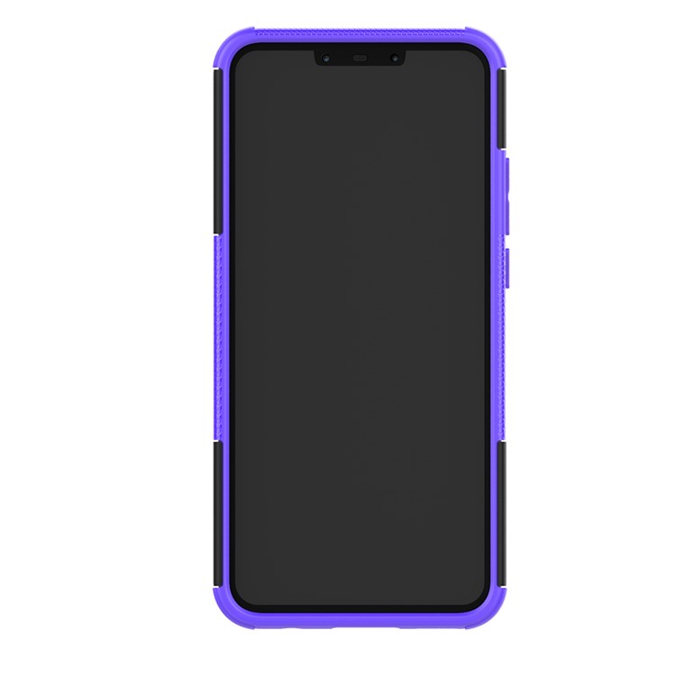 Path de Neumáticos PC + TPU TPU Cubierta Híbrida Con Kickstand Para Huawei P Smart Plus / Nova 3i - Violeta