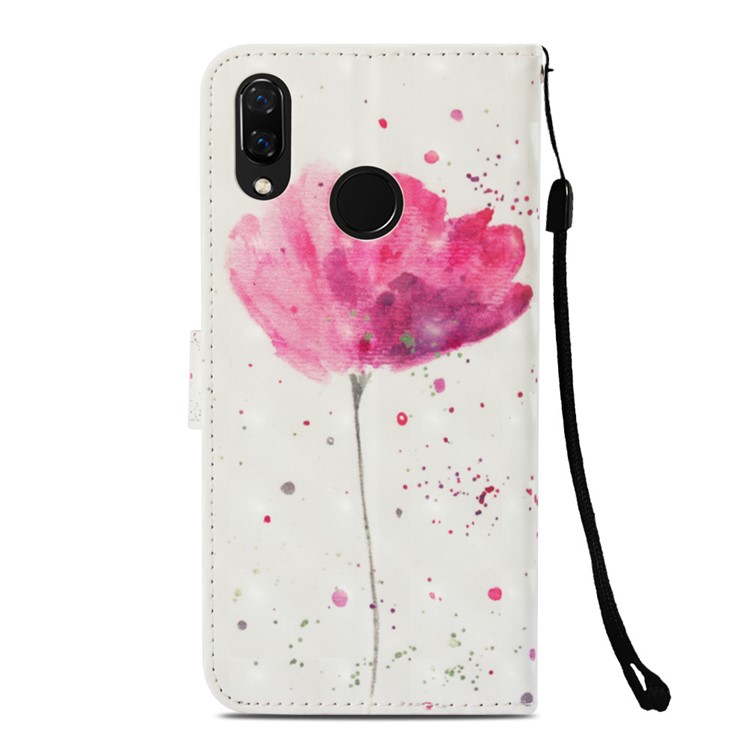 Etui En Cuir Pour Portefeuille Avec Motif Pour Huawei Nova 3i / P Smart + - Fleur Vive-3