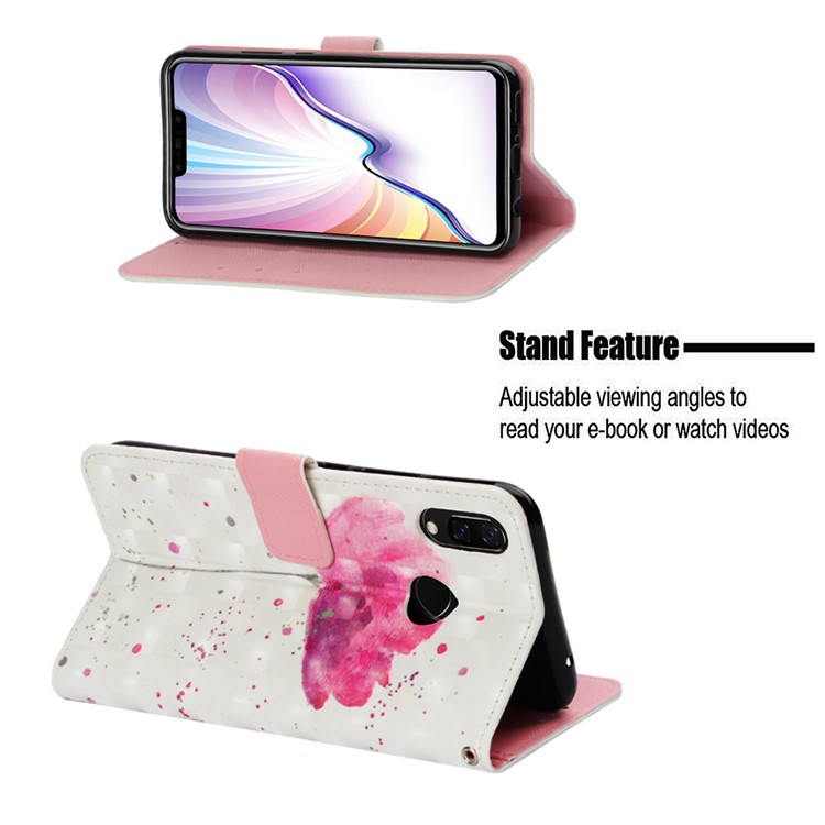 Etui En Cuir Pour Portefeuille Avec Motif Pour Huawei Nova 3i / P Smart + - Fleur Vive-4