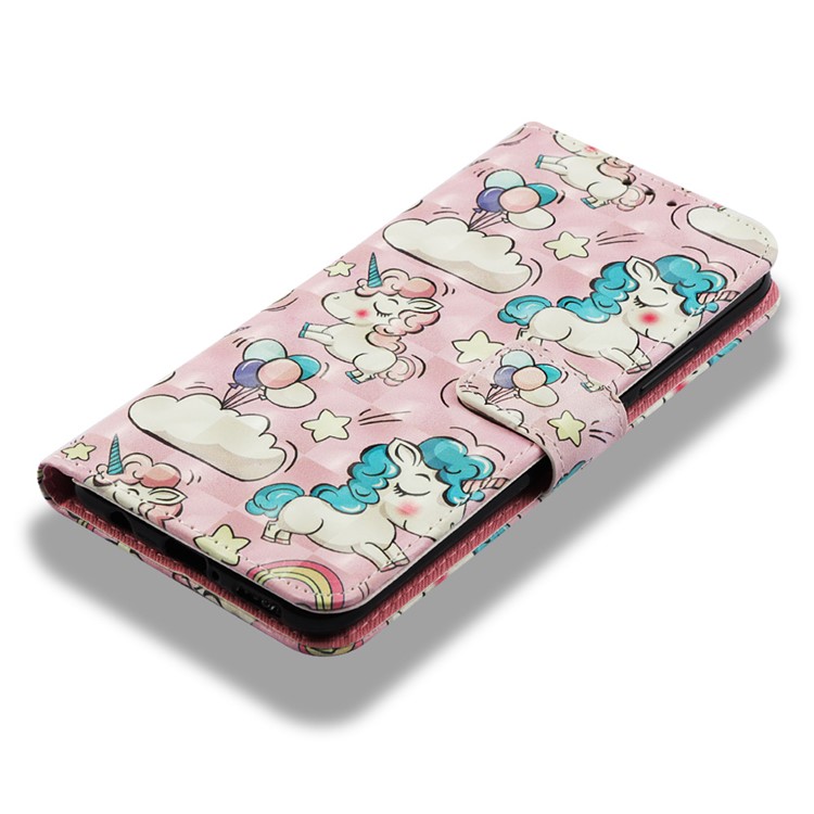Pattern Printing Leather Stand Cover with Strap for Huawei nova 3i / P Smart+ - Unicorn-8