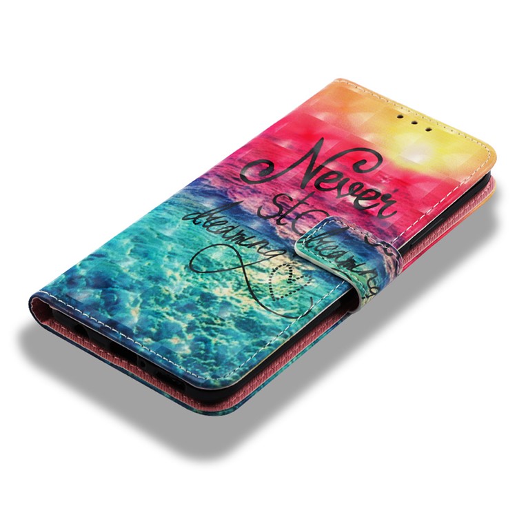 Patterned Stand Leather Case Magnetic Closure for Huawei nova 3i / P Smart+ - Never Stop Dreaming-8