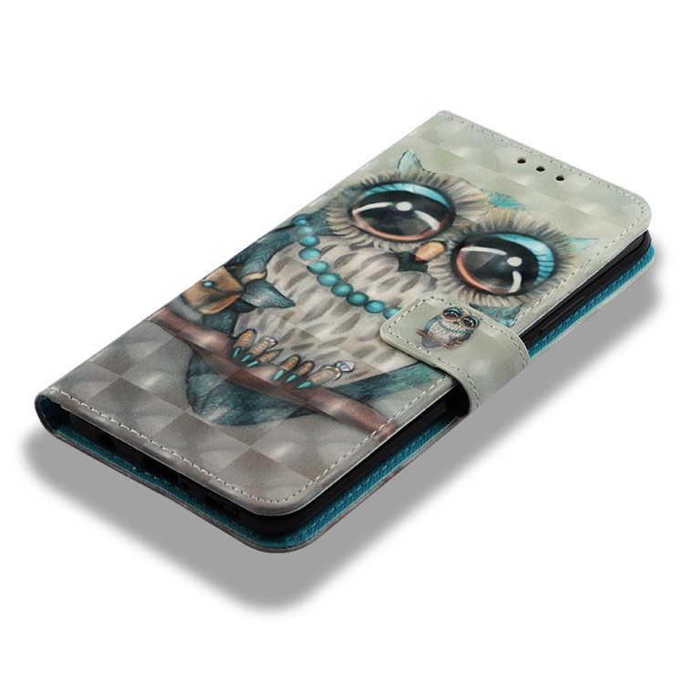 Pattern Printing Leather Protective Case with Strap for Huawei nova 3i / P Smart+ - Owl on Branch-8