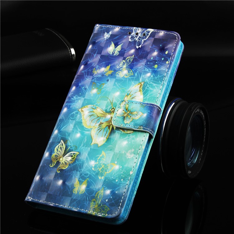 Pattern Printing Wallet Leather Cell Phone Cover for Huawei nova 3i / P Smart+ - Pretty Butterfly-9