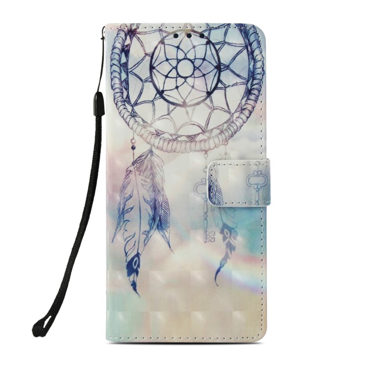 Patterned Stand PU Leather Wallet Case Cover for Huawei nova 3i / P Smart+ - Feather Dream Catcher-2
