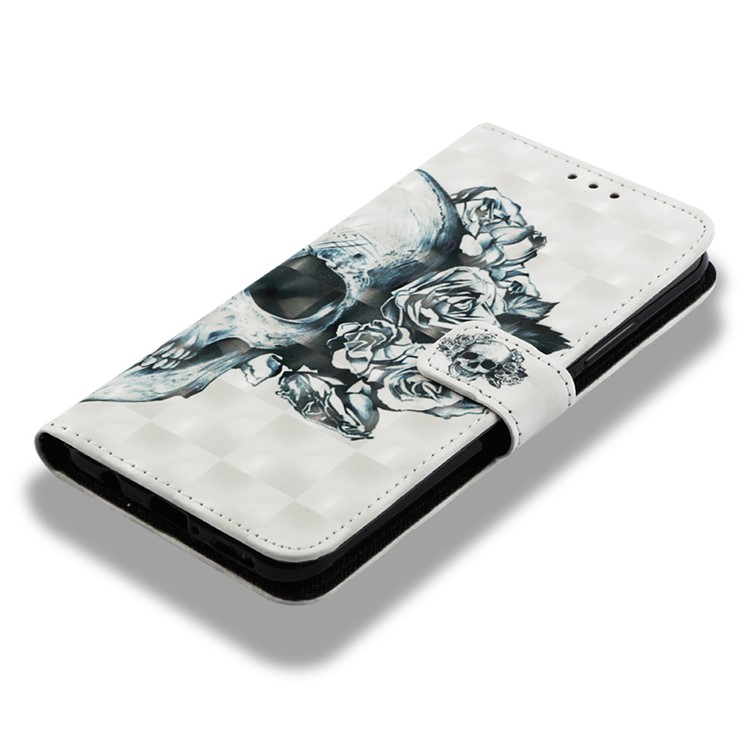 Pattern Printing Wallet Leather Mobile Casing for Huawei nova 3i / P Smart+ - Cool Skull-8