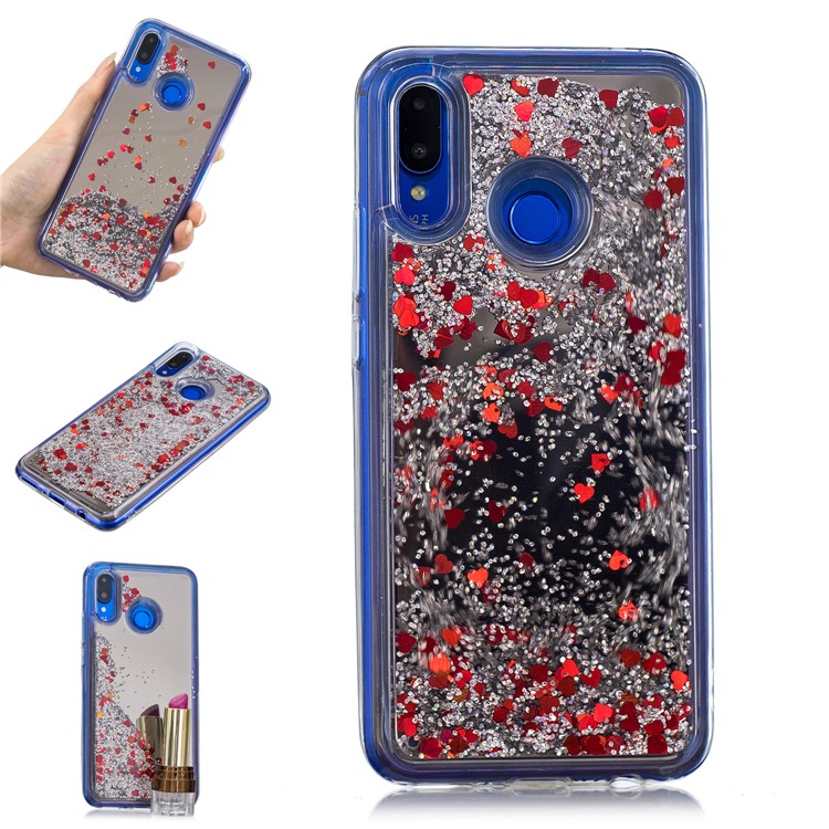 Glitter Floating Quicksand Mirror Surface TPU Mobile Case for Huawei nova 3 - Silver-1