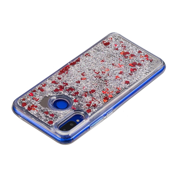 Glitter Floating Quicksand Mirror Surface TPU Mobile Case for Huawei nova 3 - Silver-4