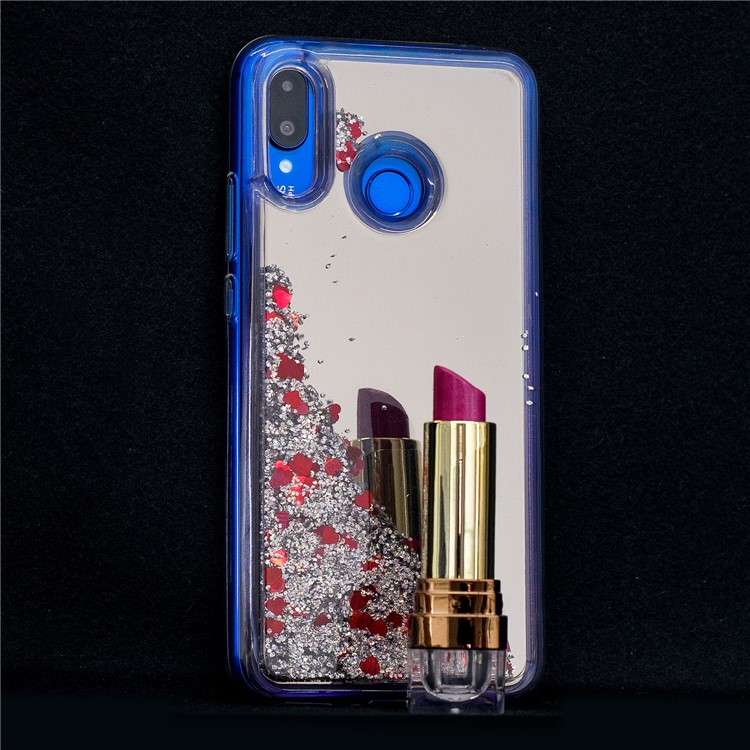 Glitter Floating Quicksand Mirror Surface TPU Mobile Case for Huawei nova 3 - Silver-7