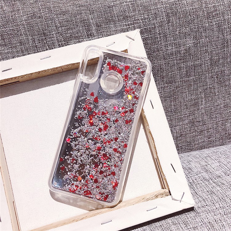 Glitter Floating Quicksand Mirror Surface TPU Mobile Case for Huawei nova 3 - Silver-8