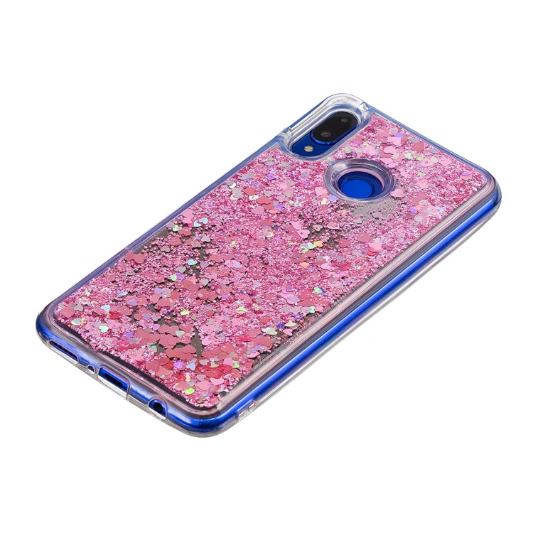 Glitter Floating Quicksand Mirror Surface TPU Mobile Cover for Huawei nova 3 - Pink-3