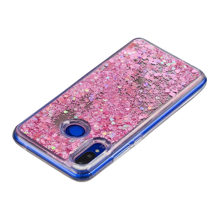Glitter Floating Quicksand Mirror Surface TPU Mobile Cover for Huawei nova 3 - Pink-4