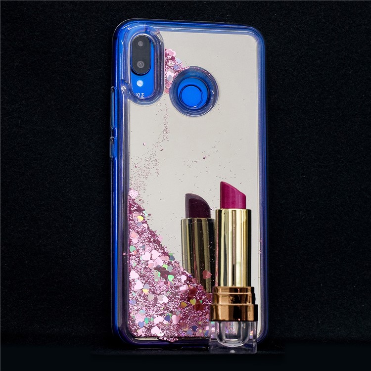 Glitter Floating Quicksand Mirror Surface TPU Mobile Cover for Huawei nova 3 - Pink-7