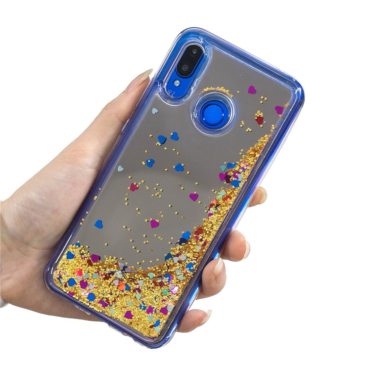 Glitter Floating Quicksand Mirror Surface TPU Shell for Huawei nova 3 - Gold-5