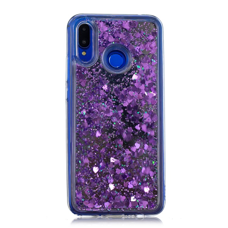 Glitter Floating Quicksand Mirror Surface Soft TPU Back Casing for Huawei nova 3 - Purple-2