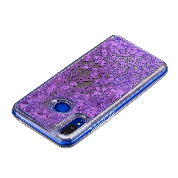 Glitter Floating Quicksand Mirror Surface Soft TPU Back Casing for Huawei nova 3 - Purple-4