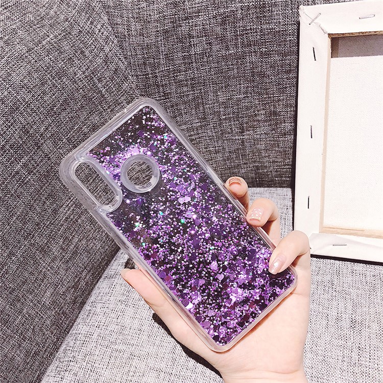 Glitter Floating Quicksand Mirror Surface Soft TPU Back Casing for Huawei nova 3 - Purple-8