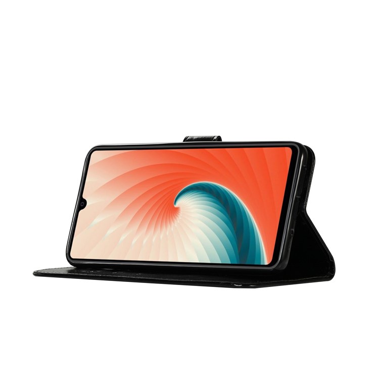 Leather Case for Huawei Mate 20, Retro Style Wallet Flip Magnetic Stand Cover - Black-5