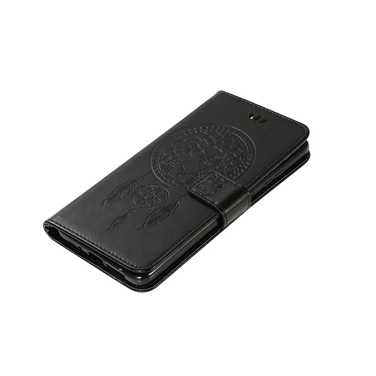 Cubierta De Cuero Del Soporte De La Cartera Del Colector Ideal Del Búho De La Impresión Para El Compañero 20 De Huawei - Negro-7