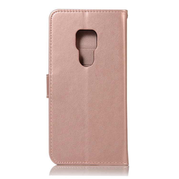 Pie De Imprenta Búho Atrapasueños Billetera Soporte Cuero Shell Para Huawei Mate 20 - Oro Rosa-3