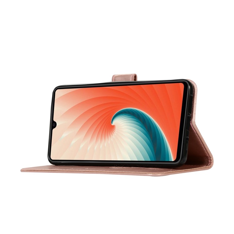 Pie De Imprenta Búho Atrapasueños Billetera Soporte Cuero Shell Para Huawei Mate 20 - Oro Rosa-5