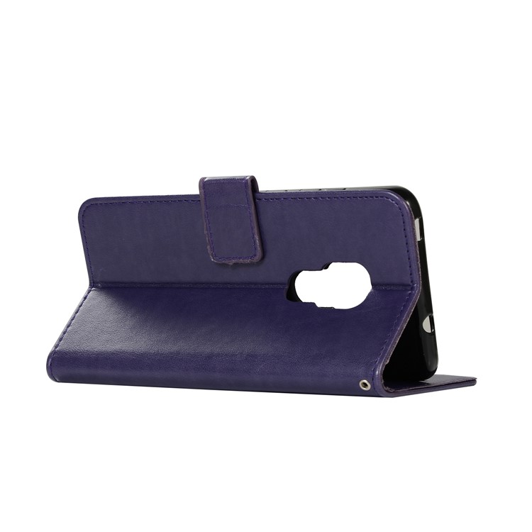 Pie De Imprenta Búho Atrapasueños Billetera Soporte De Cuero Cáscara Protectora Para Huawei Mate 20 - Púrpura-6