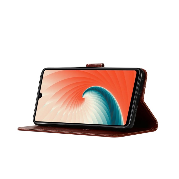 Cubierta Del Teléfono Celular De Cuero Del Soporte Del Monedero Del Patrón Del Colector Ideal De La Impresión Para El Compañero 20 De Huawei - Marrón-5