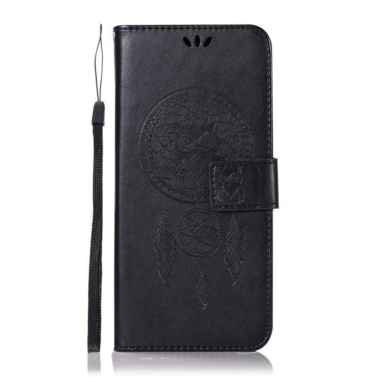Imprint Owl Dream Catcher PU Leather Case for Huawei Mate 20 Pro - Black-2