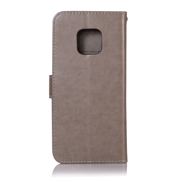 Imprint Owl Dream Catcher PU Leather Cover for Huawei Mate 20 Pro - Grey-3