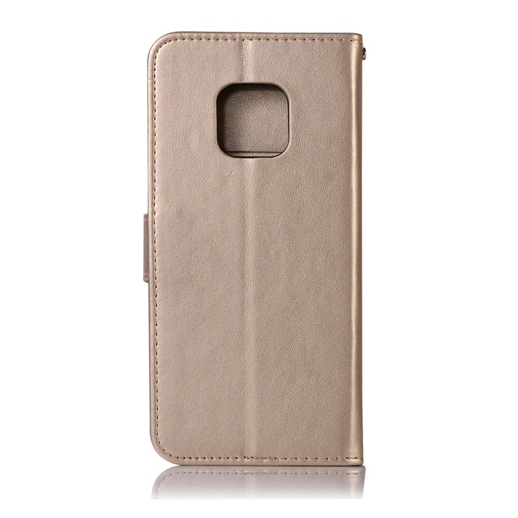 Imprint Owl Dream Catcher PU Leather Case for Huawei Mate 20 Pro - Gold-3
