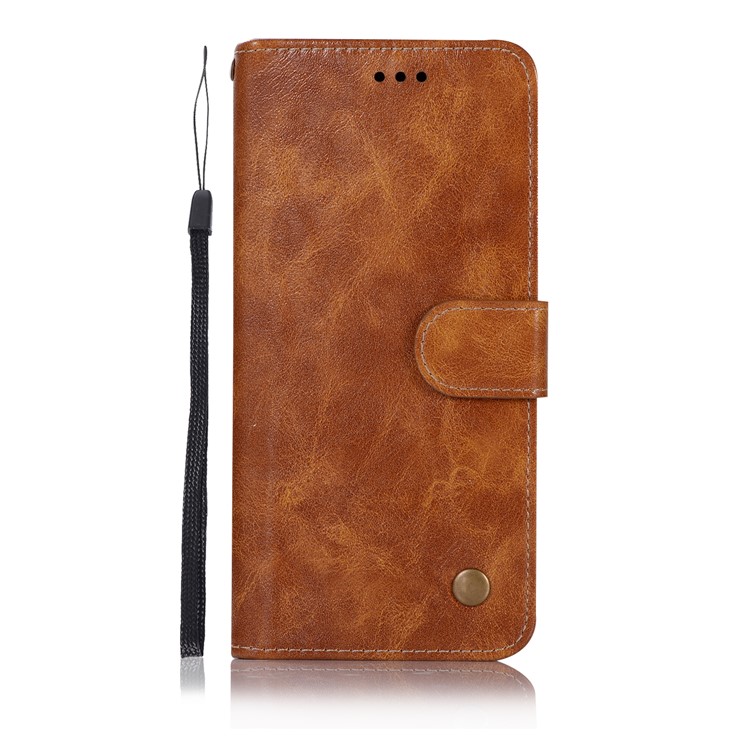 Retro Style PU Leather Wallet Mobile Phone Shell for Huawei Mate 20 Pro - Brown-2