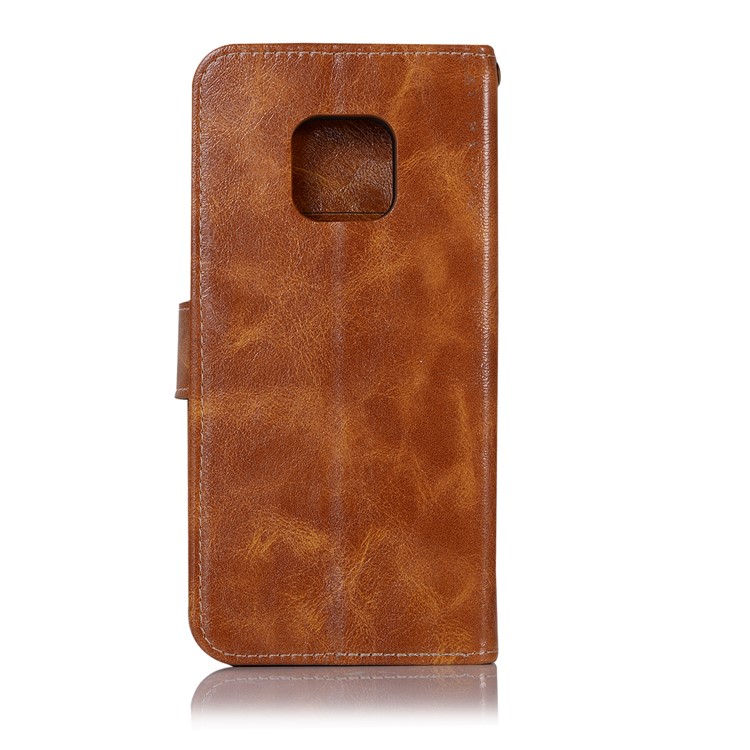 Retro Style PU Leather Wallet Mobile Phone Shell for Huawei Mate 20 Pro - Brown-3