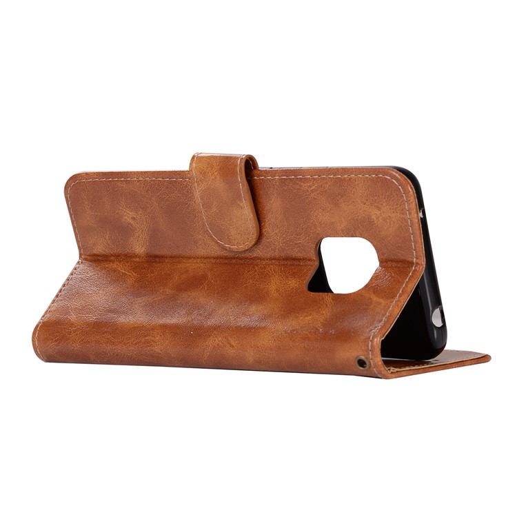 Retro Style PU Leather Wallet Mobile Phone Shell for Huawei Mate 20 Pro - Brown-6
