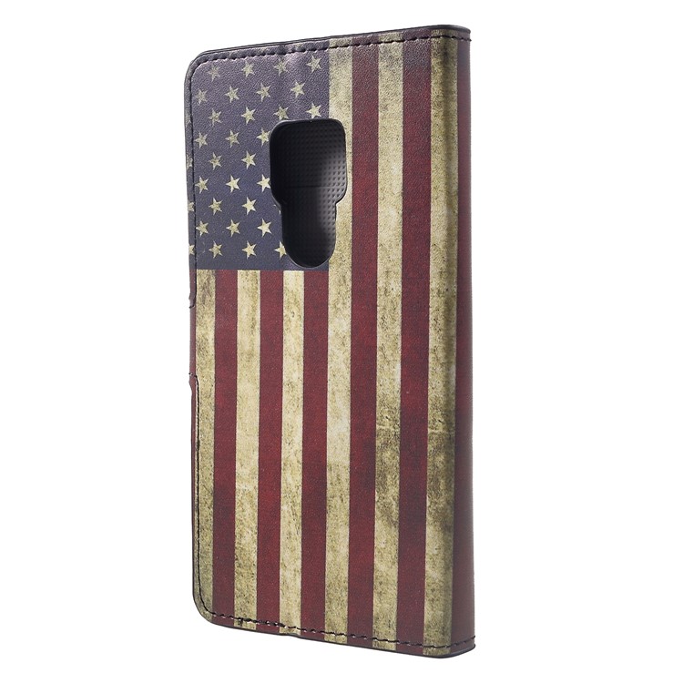 La Cáscara Magnética De Cuero Del Soporte De La Cartera Del Patrón De La Impresión Para El Compañero 20 De Huawei - Bandera De America-2