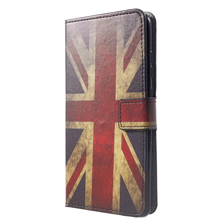 Padrão De Impressão De Couro PU Carteira Magnética Stand Invólucro Para Huawei Mate 20 - Bandeira De British-3