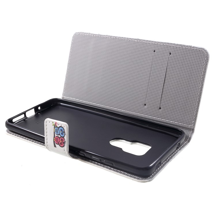 Pattern Printing PU Leather Magnetic Wallet Stand Cell Phone Shell for Huawei Mate 20 - Owl Couple-5