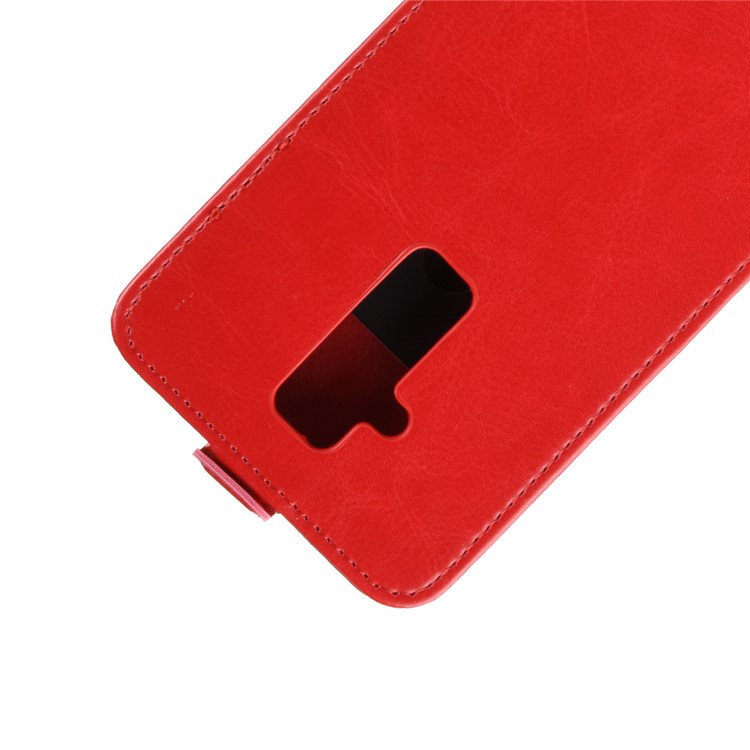 Crazy Horse Vertical Flip Card Holder en Cuir Couverture Pour Huawei Mate 20 Lite - Rouge