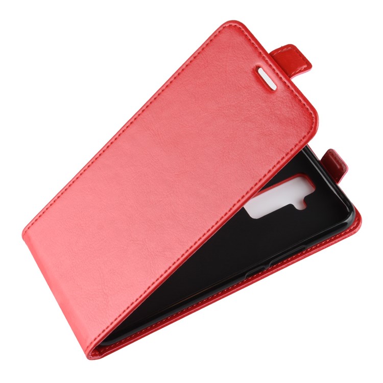 Crazy Horse Vertical Flip Card Holder en Cuir Couverture Pour Huawei Mate 20 Lite - Rouge