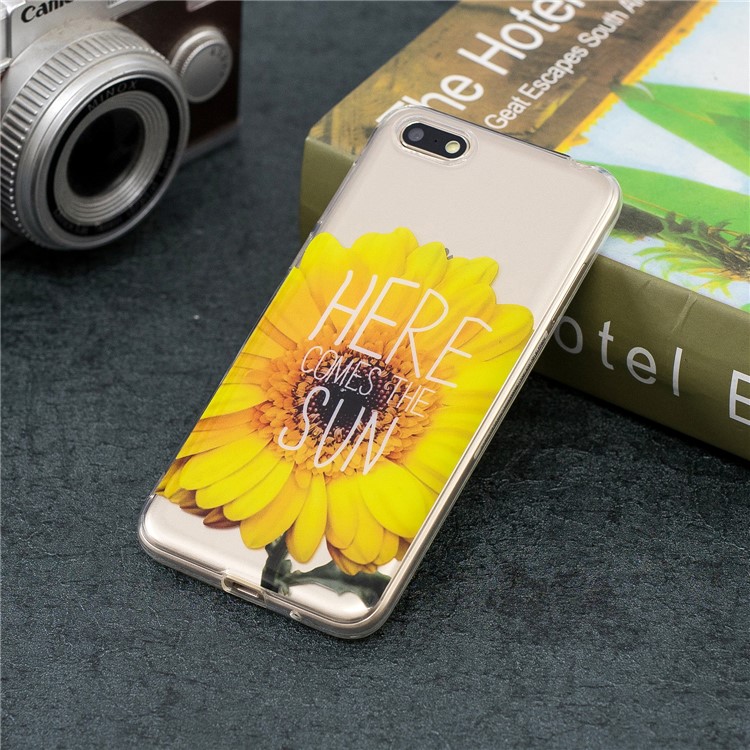 Pattern Printing IMD TPU Case for Huawei Y5 (2018) / Y5 Prime (2018) / Honor 7s / Play 7 - Sunflower-5