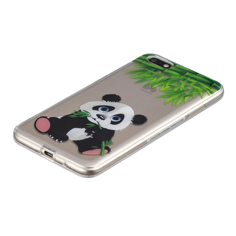 Pattern Printing IMD TPU Cover for Huawei Y5 (2018) / Y5 Prime (2018) / Honor 7s / Play 7 - Panda Eating Bamboo-2