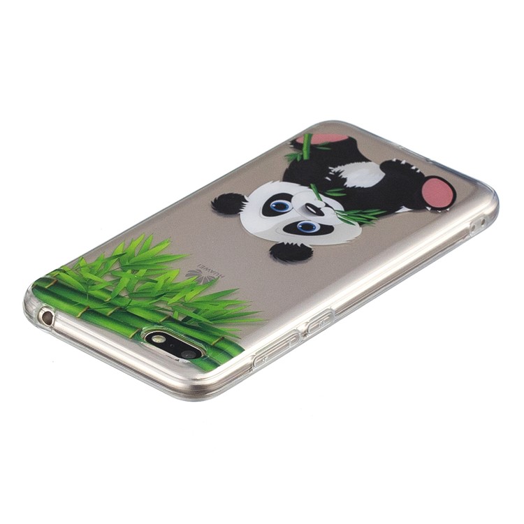 Pattern Printing IMD TPU Cover for Huawei Y5 (2018) / Y5 Prime (2018) / Honor 7s / Play 7 - Panda Eating Bamboo-3