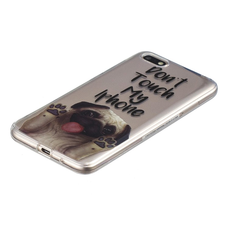 Patterned TPU Case IMD Phone Cover for Huawei Y5 (2018) / Y5 Prime (2018) / Honor 7s / Play 7 - Do Not Touch My iPhone-2